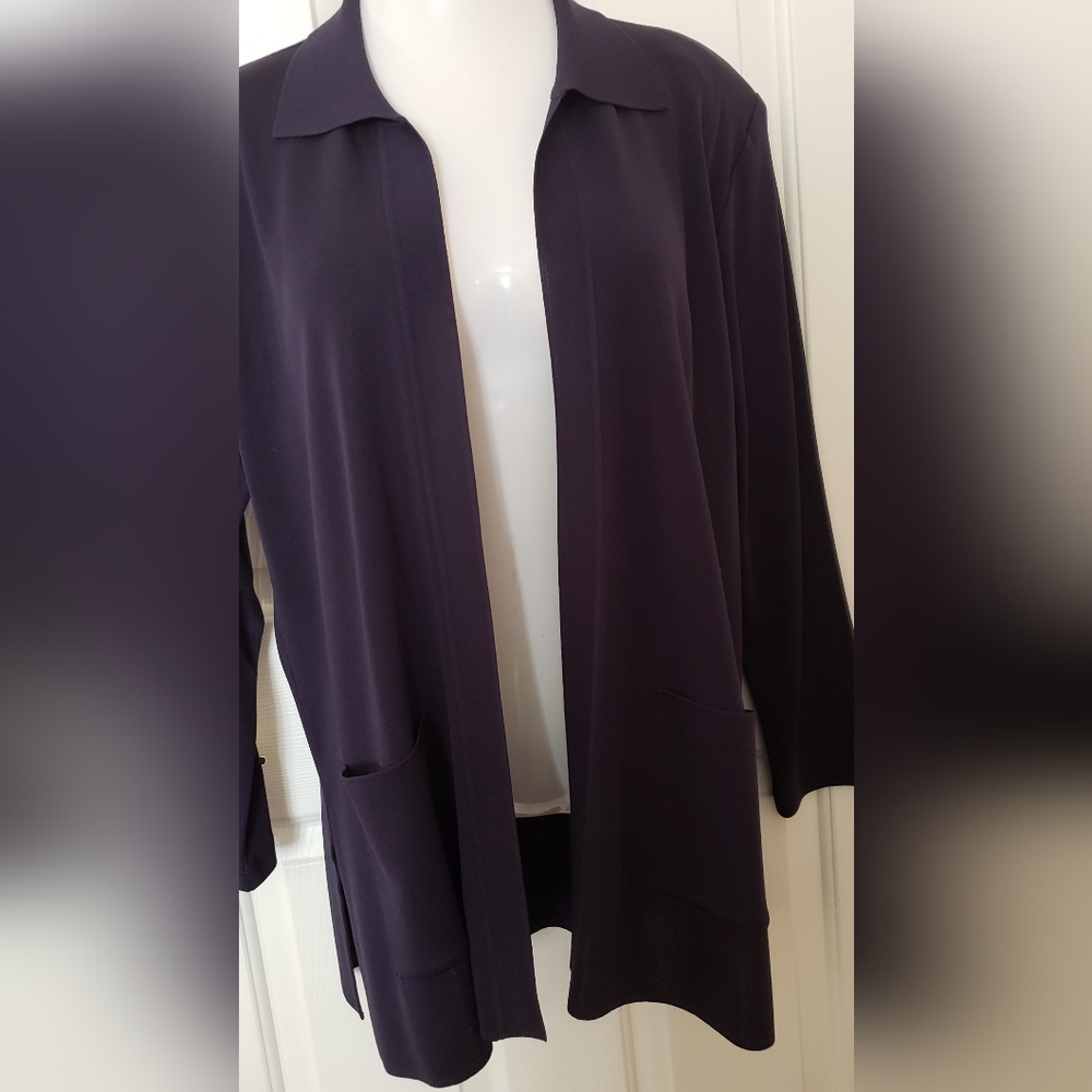 Exclusively Misook Classic Long Duster Jacket Nwot - image 7